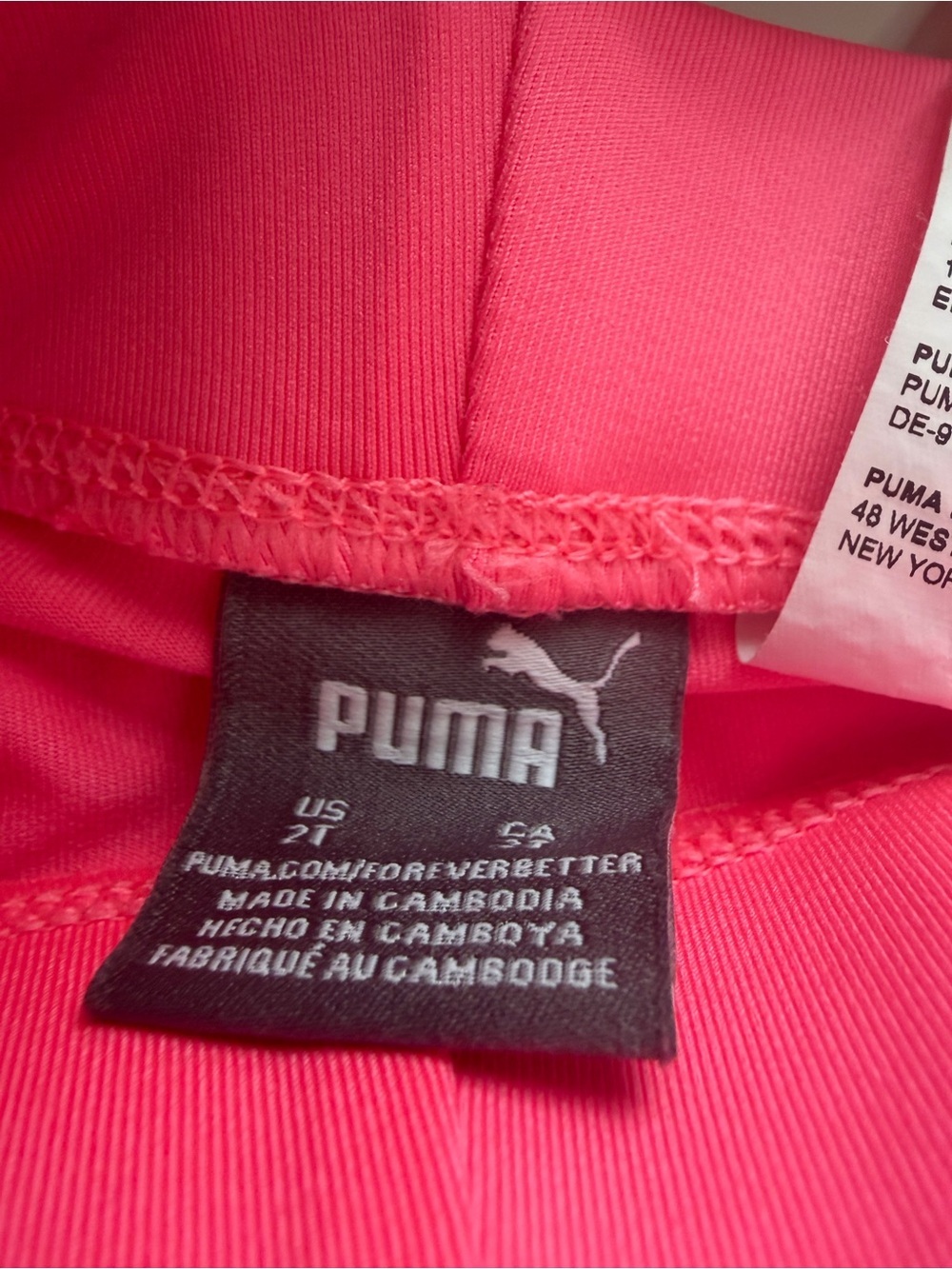 Puma Girls Blue Tee and Hot Pink Leggings Matching Set - Picture 9 of 10